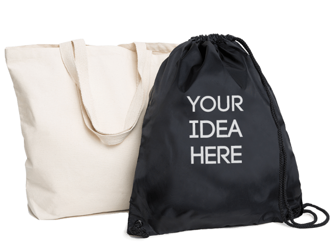 Custom Tote Bag & Drawstring Backpack Combo